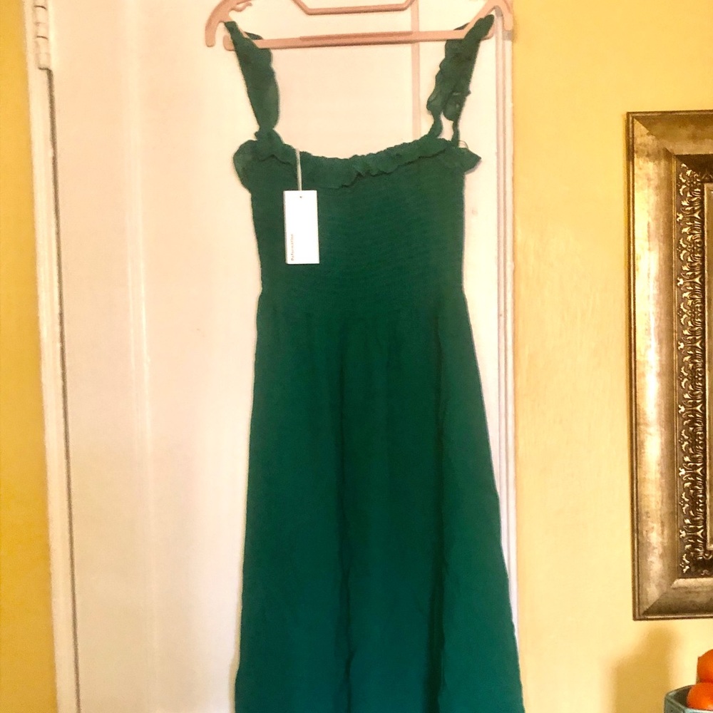 Reformation Green Dress
